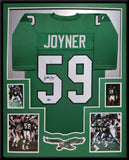 FRAMED PHILADELPHIA EAGLES SETH JOYNER AUTOGRAPHED SIGNED JERSEY BECKETT HOLO