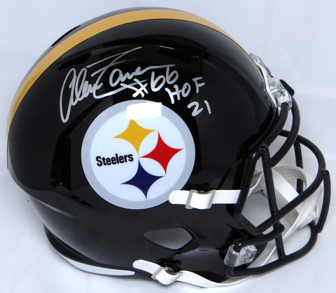 Alan Faneca Autographed Steelers F/S Speed Helmet w/ HOF - Beckett W Holo