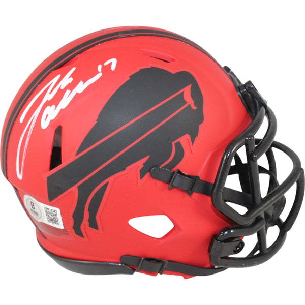 Josh Allen Autographed Buffalo Bills Rave Mini Helmet Beckett Witness 49978