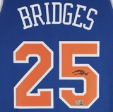 Mikal Bridges Autographed NY Knicks Nike Blue Icon Swingman Jersey Fanatics