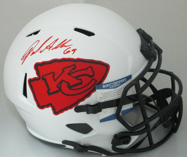 KC Chiefs JARED ALLEN Signed Riddell Full Size LUNAR Replica Helmet - Beckett
