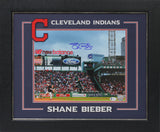 Indians Shane Bieber Authentic Signed 11x14 Framed Photo Autographed BAS Witness