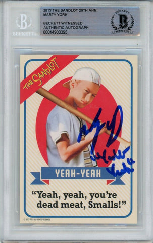 Marty York Autographed/Signed The Sandlot 20 Anniv. Insert Beckett 40699