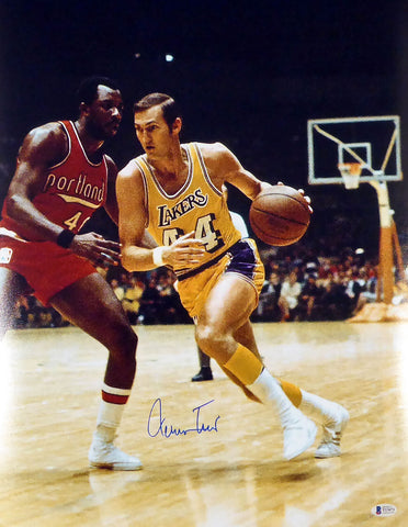 JERRY WEST AUTHENTIC AUTOGRAPHED SIGNED 16X20 PHOTO LOS ANGELES LAKERS 177525