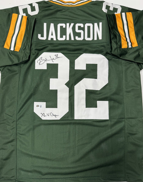 BRANDON JACKSON Signed Replica Green Packers Jersey w/ "XLV Champs" - BAS