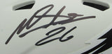 Miles Sanders Signed/Auto Eagles Lunar Eclipse Mini Football Helmet JSA 166328
