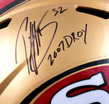 Patrick Willis Autographed F/S 96-08 49ers Speed Helmet w/DPOY - Beckett W Holo