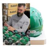 Jason Kelce Autographed Eagles Kelly Green Mini Helmet Witness PSA/DNA 190108