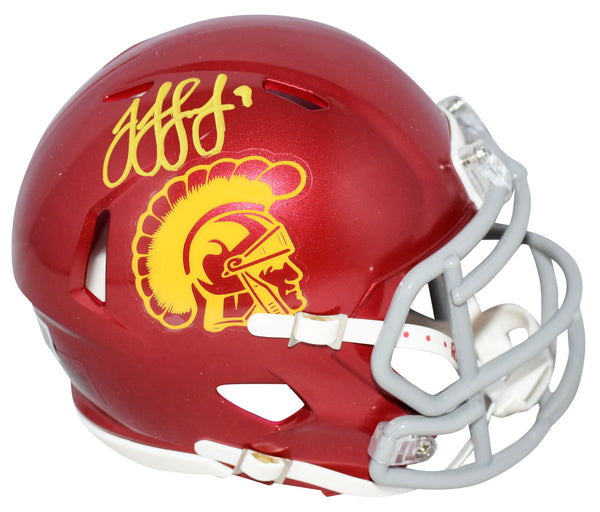 JUJU SMITH-SCHUSTER AUTOGRAPHED USC TROJANS SPEED MINI HELMET BECKETT