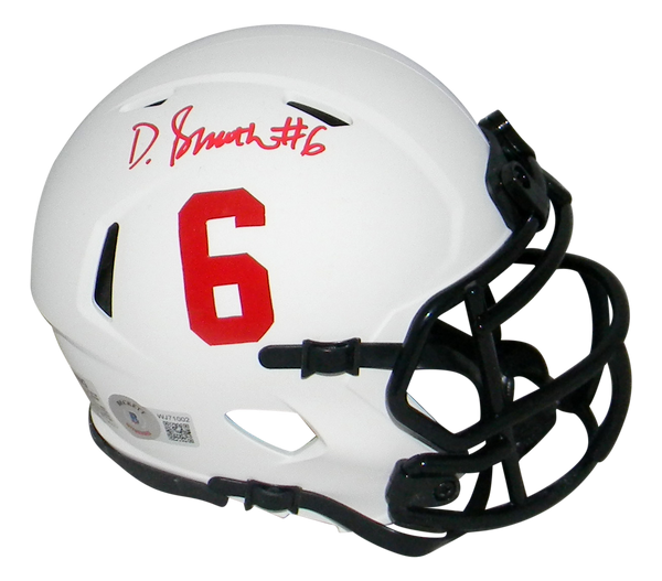 ALABAMA CRIMSON TIDE DEVONTA SMITH SIGNED LUNAR SPEED MINI HELMET BECK – Super Sports Center