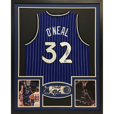 Shaq Autographed Framed Orlando Magic Shaquille O'Neal Jersey
