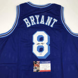 Signed KOBE BRYANT Los Angeles LA Retro Blue Jersey PSA COA Auto