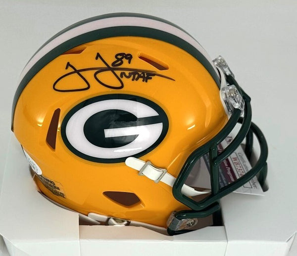 Packers SB XLV Champ JAMES JONES Signed Riddell Speed Mini Helmet AUTO - JSA