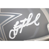 Troy Aikman Autographed/Signed Dallas Cowboys Slate Mini Helmet Fanatics 50318