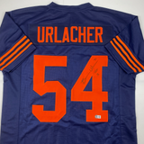Autographed/Signed Brian Urlacher HOF 18 Chicago Blue Retro Jersey Beckett COA