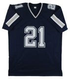 Deion Sanders Authentic Signed Navy Blue Pro Style Jersey BAS Witnessed