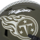 Will Levis Tennessee Titans Signed Riddell 2022 Salute to Service Mini Helmet