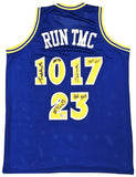 WARRIORS RUN TMC AUTOGRAPHED BLUE JERSEY 3 SIGS MULLIN HARDAWAY HOF BECKETT
