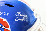 Randy Gradishar Autographed/4 Inscriptions Broncos "D" Full-Size Replica Helmet