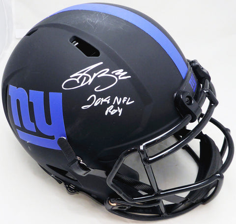 Saquon Barkley Autographed Giants Eclipse Full Size Auth Helmet 2018 ROY Beckett