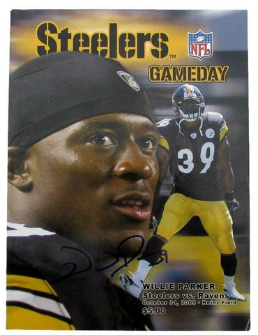 Willie Parker Signed Gameday Program 10/31/2005 Steelers vs. Ravens 185008