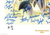 1972 DOLPHINS PERFECT SEASON AUTOGRAPHED 20X24 LITHO 40 SIGS SHULA FANATICS