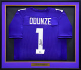 WASHINGTON ROME ODUNZE AUTOGRAPHED FRAMED PURPLE JERSEY BECKETT WITNESS 230203