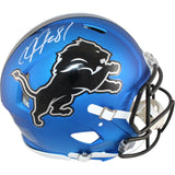 Calvin Johnson Autographed Detroit Lions Authentic 24 Alt Helmet Beckett W 51786