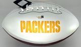 BRANDON MCMANUS Signed White Panel Replica Football AUTO - Green Bay Packers BAS