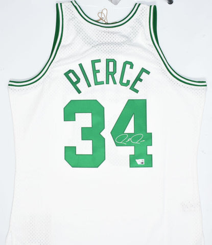 Paul Pierce Signed Celtics Mitchell & Ness White HWC Swingman Jersey- Fanatics