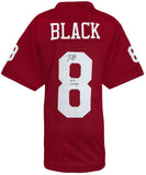 Kaelon Black Signed Red Custom College Football Jersey w/Champs - (SCHWARTZ COA)
