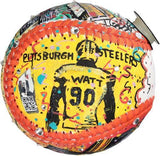 T.J. Watt Pittsburgh Steelers Autographed Baseball Hand Painted