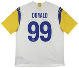Rams Aaron Donald Authentic Signed White Nike Game Jersey BAS Witnessed