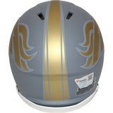 Peyton Manning Autographed Denver Broncos Slate Mini Helmet FAN 43694