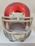 DREW BLEDSOE SIGNED NEW ENGLAND PATRIOTS FLASH SPEED MINI HELMET BECKETT