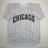 Autographed/Signed Colson Montgomery Chicago Pinstripe Jersey Beckett BAS COA
