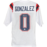 Christian Gonzalez Autographed Pro Style Size XL White Jersey Beckett 50952