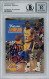 Magic Johnson Signed 1992-93 Skybox #358 Trading Card Beckett 10 Slab 37807