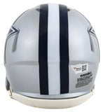 Cowboys CeeDee Lamb Authentic Signed Silver Speed Mini Helmet Fanatics COA