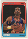 Adrian Dantley Signed Pistons 1988 Fleer Basketball Trading Card #39 - (SS COA)