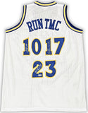 WARRIORS RUN TMC AUTOGRAPHED WHITE JERSEY 3 SIGS MULLIN HARDAWAY BECKETT