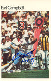 Earl Campbell Signed Houston Oilers Mini Poster 48/50 HOF Beckett 46115