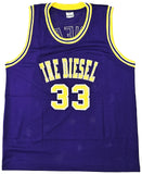 LSU SHAQUILLE SHAQ O'NEAL AUTOGRAPHED PURPLE JERSEY BECKETT WITNESS 215767