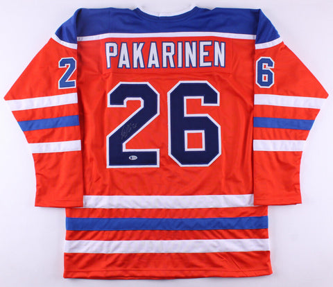 Iiro Pakarinen Signed Oilers Jersey (Beckett COA) Playing career 2009-present