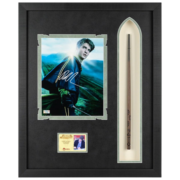 Robert Pattinson Autographed Harry Potter Cedric 8x10 Wand Framed Display