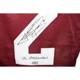 Johnny Manziel Autographed College Style Maroon Jersey Heisman TRI 43516