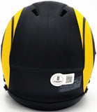 KYREN WILLIAMS AUTOGRAPHED RAMS ECLIPSE BLACK MINI HELMET BECKETT WITNESS 224758