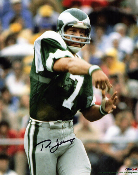 Ron Jaworski Signed Philadelphia Eagles Passing Action 8x10 Photo (SCHWARTZ COA)