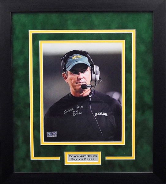 ART BRILES SIGNED AUTOGRAPHED BAYLOR BEARS FRAMED 8x10 PHOTO COA