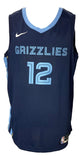 Ja Morant Signed Memphis Grizzlies Navy Blue Nike Swingman 2XL Jersey BAS